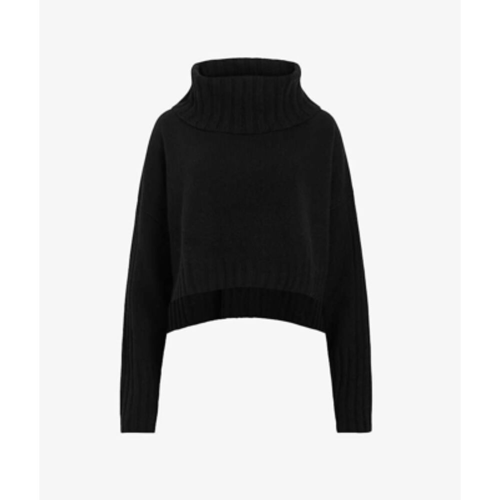 AllSaints Akira Black Cashmere Turtleneck Sweater